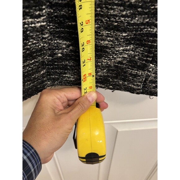 Free People Boucle Jacket Coat XS Tweed Boucle Textured Blazer Chevron - Picture 13 of 14